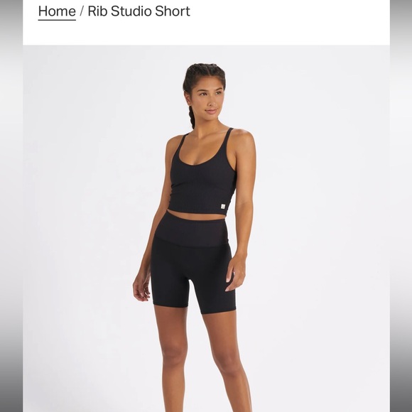Vuori Rib Studio Short, Black, Small - Picture 2 of 4